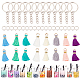 OLYCRAFT 60pcs Bubble Tea Keychain Kit Colorful Boba Keychain Making Kit Milk Tea Keychain Accessories Boba Charms Milk Tea Cup Pendants with Tassels Keychain Rings for DIY Keychain Jewelry Making DIY-NB0008-01-7