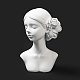 Girl Bust Resin Necklace Display Stands ODIS-A012-05B-3