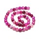 Dyed Natural Agate Faceted Round Beads Strands G-E267-22-3