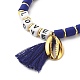 Word Love Beads Stretch Bracelet for Girl Women BJEW-JB07208-05-4