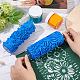 OLYCRAFT 2Styles 190mm Patterned Paint Roller Decorative Rubber Roller Textured Rubber Rollers Wall Texture Stencil Brush for Furniture Wall Ceiling Cabinetry -Royal Blue DRAW-OC0001-01-3