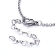 Juego de joyas incluye collar y pulsera de cadenas rolo de acero inoxidable 304 SJEW-JS01097-5