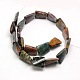 Natural Twist Rectangle Indian Agate Beads Strands G-L255-06-2