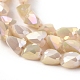 Chapelets de perles en verre opaque de couleur unie EGLA-G035-B-FR04-3