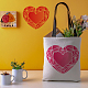 FINGERINSPIRE Big Heart Painting Stencil 11.8x11.8 inch Geometric Heart Drawing Stencil Flowers Reusable Plastic PET Love Heart Craft Stencil for Wall DIY-WH0391-0017-4