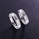 Shegrace ajustable simple moda 925 anillos de pareja de plata esterlina JR240A-2