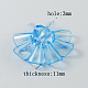 衣服のパーツ透明なアクリルの花の縫製シャンクボタン  ミックスカラー  31x31x11mm  穴：3mm  約270個/500g TACR-R18-M-3