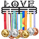 Espositore da parete per espositore per appendiabiti con medaglia di ferro moda parola amore ODIS-WH0021-318-1