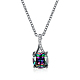 Латунные кубического циркония кулон ожерелья NJEW-BB16625-1