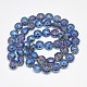 Electroplate Glass Beads Strands EGLA-Q084-14mm-07-2