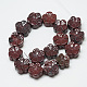 Geschnitzte natürliche rote Regenbogen Jaspis Perlen Stränge G-T122-08G-2
