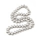 Halskette mit ovalen Gliedern aus klaren kubischen Zirkonia NJEW-E074-02P-1