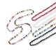 5 Stück 5 Stil Bling Glasperlen Halsketten Set für Frauen NJEW-JN04056-1