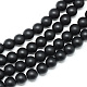 Synthetic Black Stone Bead Strands G-R345-12mm-38-1-1