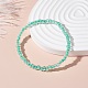 Bracciale elasticizzato con perline di cristallo trasparente per ragazze adolescenti BJEW-JB07107-3