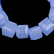 Chapelets de perle en verre imitation jade GLAA-R167-4x4-03C-2