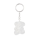 Porte-clés pendentif acrylique opaque imprimé ours/lapin KEYC-JKC00482-3