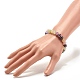 8.5 mm Edelsteinimitat Glas runde Perlen Stretch-Armband für Frauen X-BJEW-JB07415-5