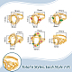 6 шт. 6 стиля стойка покрытие латунь микро паве кубический цирконий регулируемые кольца компоненты KK-UN0003-42-3