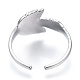304 anello polsino aperto da donna in acciaio inossidabile RJEW-N040-26-3