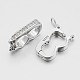 Fermoirs argent sterling zircon cubique twister STER-O015-03-1