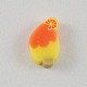 ダークオレンジ色のアイスクリームポリマー粘土ネイルアート装飾ファッションネイルケア用  全く穴チューブません  50x3~6mm X-CLAY-Q132-59-2