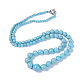 Natural Howlite Graduated Beaded Necklaces NJEW-F263-01-2