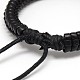 Trendy Unisex Casual Style Leather Wrapped PU Leather Bracelets BJEW-L308-14-3
