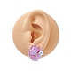 Blumen-Clip-Ohrringe aus PVC mit Pailletten EJEW-JE05172-4
