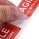Autocollants d'étiquette d'avertissement en papier auto-adhésifs DIY-K039-04D-4