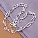 Popular Silver Plated Brass Wheat Chain Necklaces For Men NJEW-BB12747-3