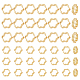 Dicosmetic 80 pz 2 dimensioni doppio foro fiore cornice di perline fiore distanziatore cornice di perline cava aperta cornice di perline cornice del fiore connettore cornice di perline in ottone per la creazione di gioielli braccialetto KK-DC0002-50-1