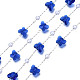 Papillon en verre et chaînes de perles en plastique abs CHS-N003-02-03-3