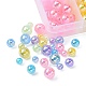 18 Style Transparent Rainbow Iridescent Acrylic Beadss Plated MACR-YW0002-09-2