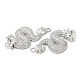Brass Micro Pave Clear Cubic Zirconia Connector Charms KK-Q775-08P-2
