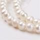 Fili di perle di perle d'acqua dolce coltivate naturali PEAR-D187-48-3