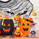 BENECREAT 1 Set Witch/Pumpkin/Ghost/Vampire/Bat PVC Plastic Pendant Keychain KEYC-BC0001-15-4