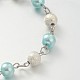 Round Glass Pearl Anklets AJEW-AN00062-06-2