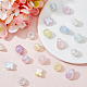 SUPERFINDINGS 60Pcs 6 Style Plating Acrylic Beads Lovely Loose Beads Spacers Pearlized Beads Bicone Flower Teardrop and Round Beads for Bracelets Jewelry Making DIY Crafting Beads OACR-FH0001-048-3