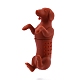 シリコンティーインフューザー  犬の創造的な動物茶漉し  お茶好きのために  サドルブラウン  39x49x107.8mm  内径：26mm AJEW-P090-02-1