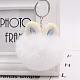 Imitation Rabbit Fur Keychain PW-WG15273-01-1