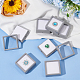 Boîte de rangement de bijoux carrée en acrylique avec fenêtre CON-WH0089-09-5