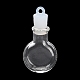 Pendenti con bottiglia dei desideri in vetro trasparente GLAA-A010-01E-1