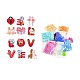 Kit per principianti di adesivi per pittura con diamanti con animali e parole amore per San Valentino PW-WG75658-01-4