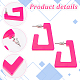 PH PandaHall 4 Pairs Acrylic Geometric Earring Fluorescent Earrings 80s Statement Earrings Fluorescent Earrings Half Hoop Dangle Earrings Trapezoid Earrings for Women Summer Cosplay Party Costume EJEW-PH0001-14-4