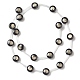 Chapelets de perles vernissées manuelles LAMP-F028-01G-2