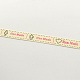 綿のリボンに印刷片面言葉と絵  反対側の両面マスキングテープで  ショッキングピンク  5/8インチ（15mm）  約2ヤード/カード（1.82メートル/カード） OCOR-R012-1.5cm-B09-2