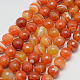 Chapelets de perles en agate à rayures naturelles/agates à bandes G-G581-4mm-10-1