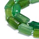 Verdes naturales ágata ónix hebras de abalorios G-K245-I05-A01-3