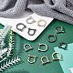 WADORN 12pcs D-Rings with Closing Screws FIND-WR0003-23-2
